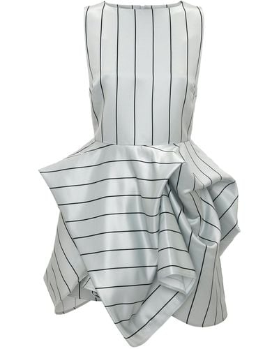 JW Anderson Asymmetric Peplum Mini Dress - Gray