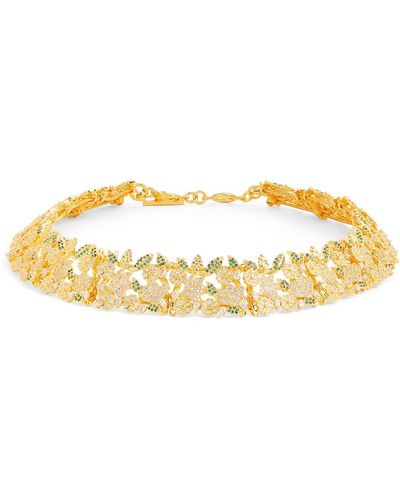 Zimmermann Gold-plated Brass And Crystal Bloom Necklace - Natural