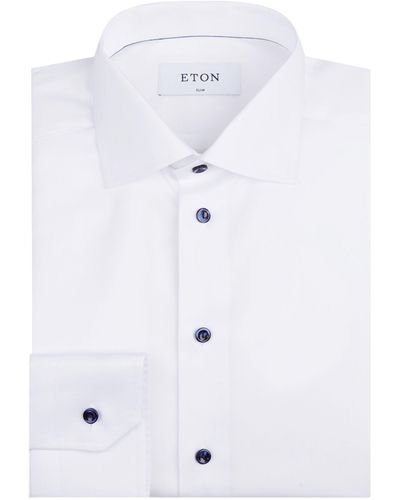 Eton Signature Twill Contemporary Fit Shirt - White