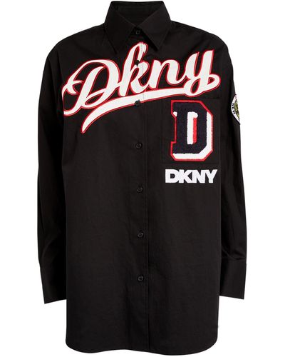 DKNY Embroidered Patchwork Shirt - Black