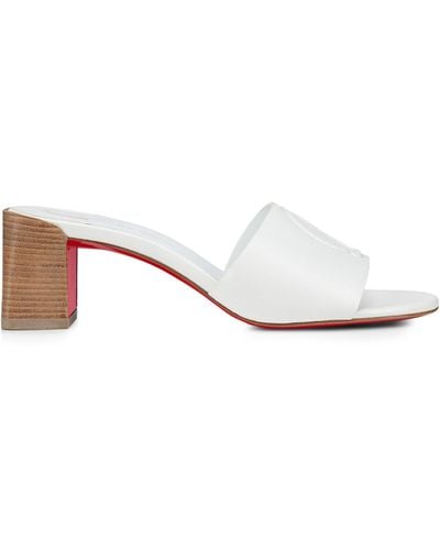 Christian Louboutin So Cl Leather Mules - White