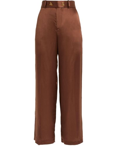 Aeron Cropped Meltemi Tailored Trousers - Brown