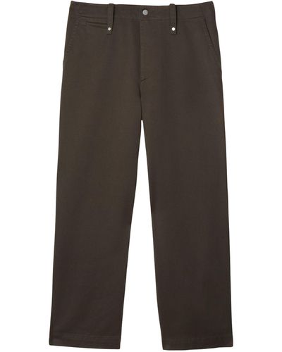 Burberry Cotton Relaxed Trousers - Grey