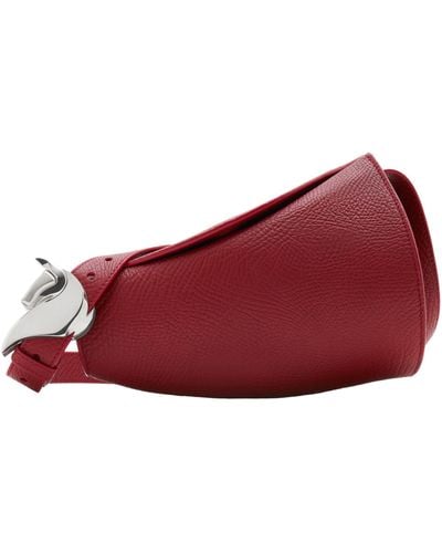 Burberry Small Leather Horn Shoulder Bag - Red
