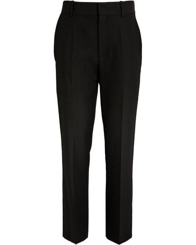 Carven Wool Straight Trousers - Black