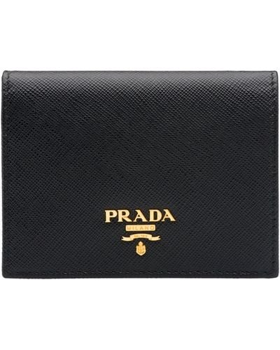 Prada Small Saffiano Leather Bifold Wallet - Black