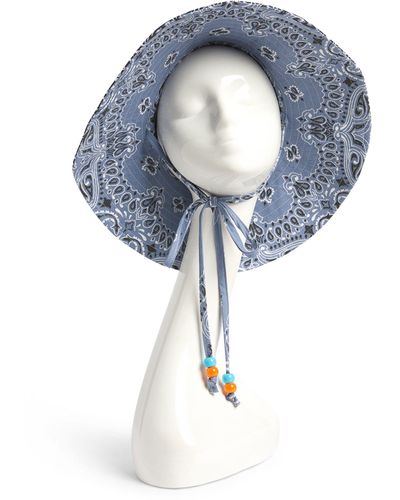 Call it By Your Name Bandana Print Sun Hat - Blue