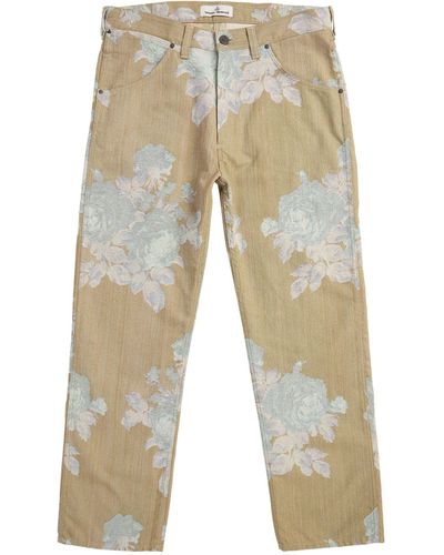 Vivienne Westwood Floral Print Wide-leg Pants - Natural