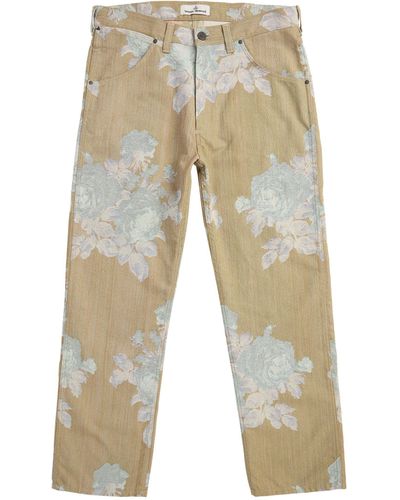 Vivienne Westwood Floral Print Wide-leg Trousers - Natural