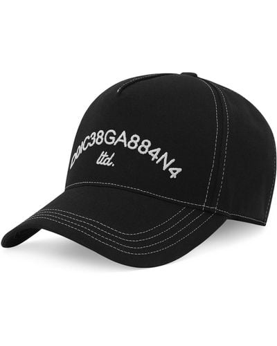 Dolce & Gabbana Embroidered Logo Baseball Cap - Black