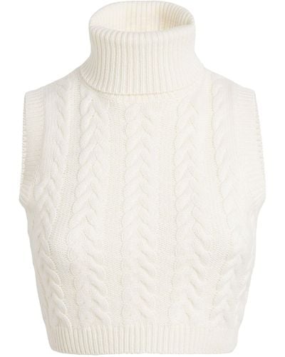 Max Mara Wool-cashmere Turtleneck Sweater - White