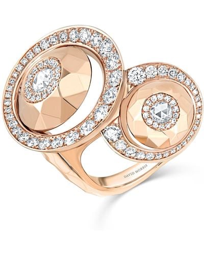 David Morris Rose Gold And Diamond Rose Cut Forever Ring - Metallic
