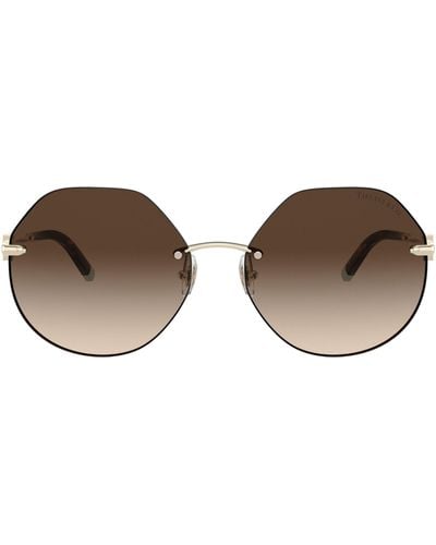 Tiffany & Co. Hexagonal Sunglasses - Brown