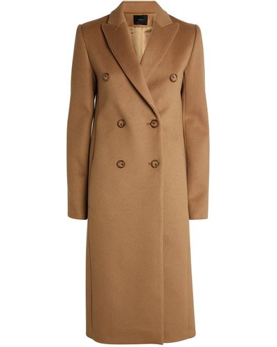 JOSEPH Double-breasted Camia Coat - Brown