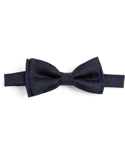 Paul Smith Silk Floral Pre-tied Bow Tie - Blue
