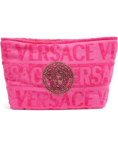 Versace Crystal Medusa Towel Pouch - Pink