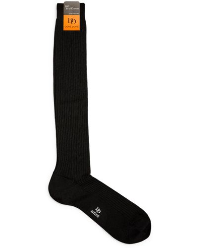 Doré Doré Long Cotton Rib-knit Socks - Black