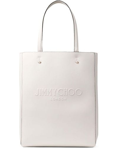 Jimmy Choo Medium Leather Lennie Tote Bag - White