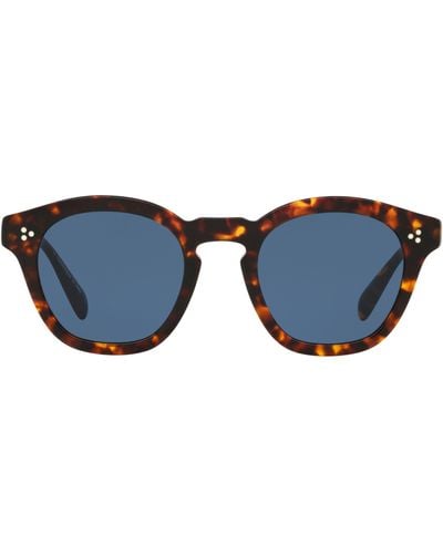 Oliver Peoples Boudreau Tortoiseshell Sunglasses - Blue
