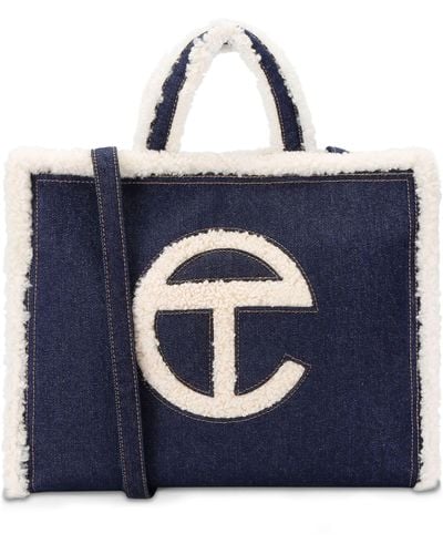 UGG X Telfar Medium Denim Shopper Bag - Blue
