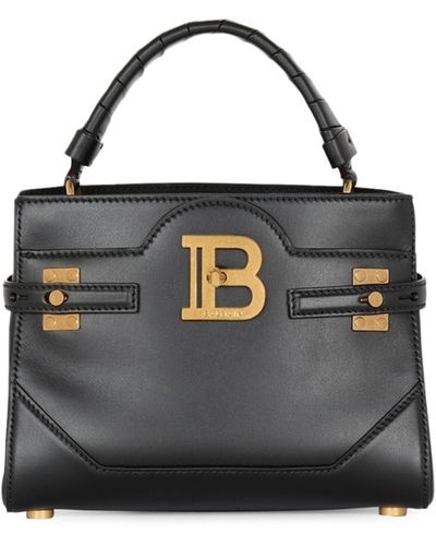 Balmain Leather B-buzz 22 Top-handle Bag - Black