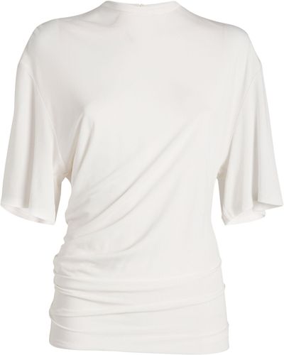 Christopher Esber Side Cowl T-shirt - White