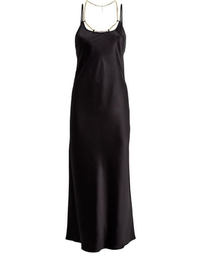 Alexander Wang Chain-detail Slip Midi Dress - Black