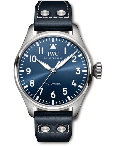 IWC Schaffhausen Stainless Steel Big Pilot's Watch 43mm - Blue