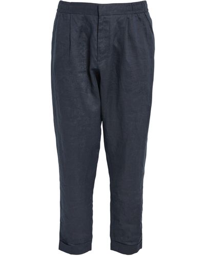 CHE Linen Straight Trousers - Blue
