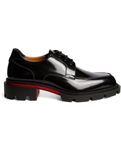 Christian Louboutin Our Georges L Leather Derby Shoes - Black
