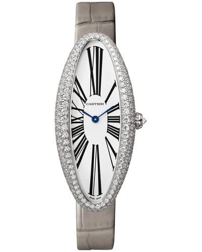 Cartier White Gold Baignore Allongée Watch 21mm