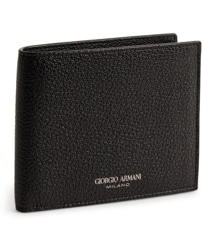 Giorgio Armani Leather Bifold Wallet - Black