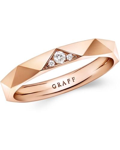 Graff Rose Gold And Diamond Laurence Signature Ring - Natural