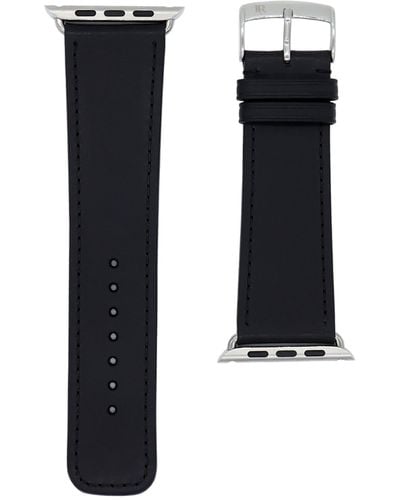 Jean Rousseau Leather Apple Watch Strap (38mm) - Black
