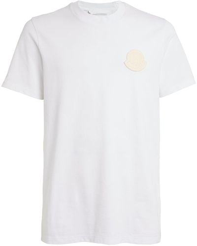 Moncler Cotton Logo-patch T-shirt - White