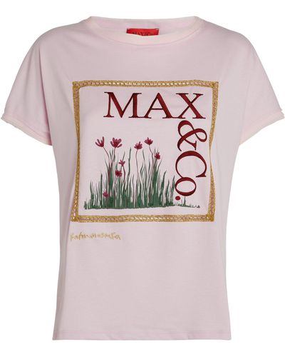MAX&Co. X Fatima Mostafa Embroidered T-shirt - Pink