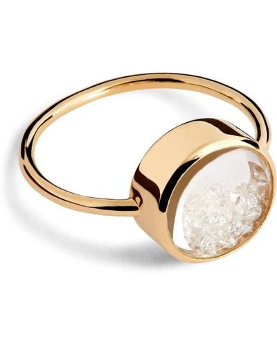 Moritz Glik Yellow Gold And Diamond Core Shaker Ring - Metallic