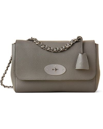 Mulberry Medium Grained Leather Lily Top-handle Bag - Grey