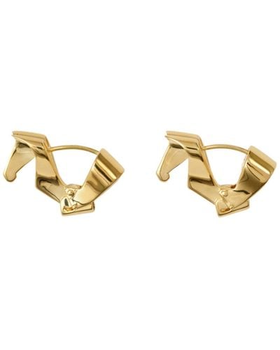Burberry Gold-plated Horse Hoop Earrings - Metallic