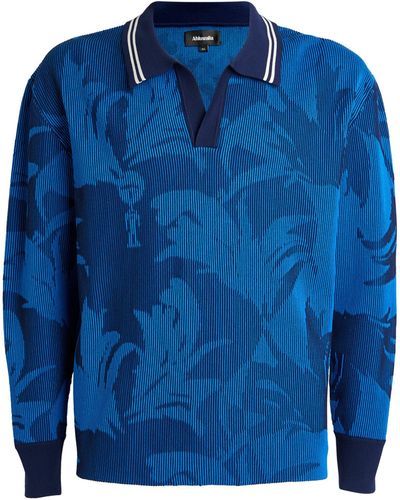 Ahluwalia Illusion Knitted Polo Shirt - Blue