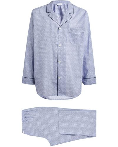 Zimmerli of Switzerland Patterned Pajama Set - Blue