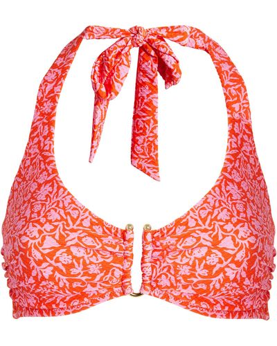 Heidi Klein Floral Limpopo Bikini Top - Red