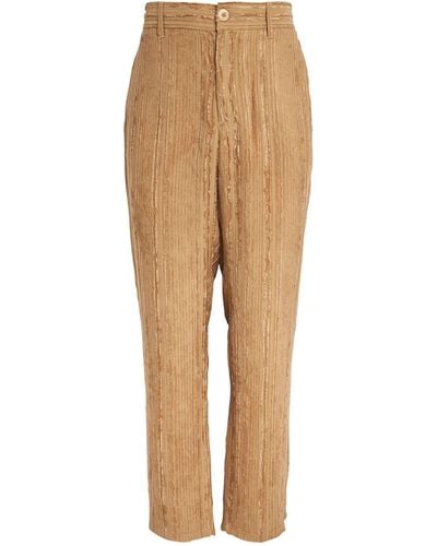Séfr Cord Richie Straight Trousers - Natural