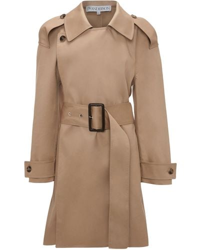 JW Anderson Belted Shower-proof Trench Coat - Natural