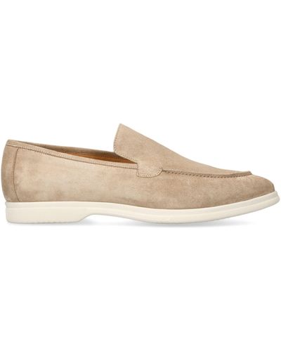 Eleventy Suede Loafers - Natural