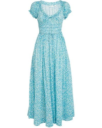 Doen Bleu Daisy Fields Print Ashlynn Dress - Blue