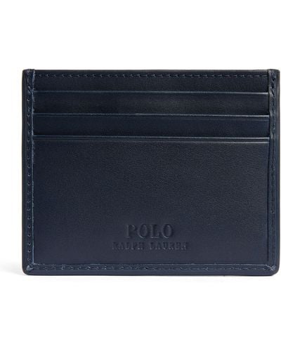 Polo Ralph Lauren Leather Polo Bear Card Holder - Blue