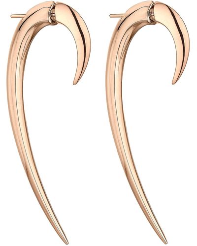 Shaun Leane Rose Gold Vermeil Hook Earrings (size 2) - White