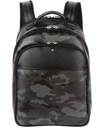 Montblanc Leather Camo Backpack - Grey