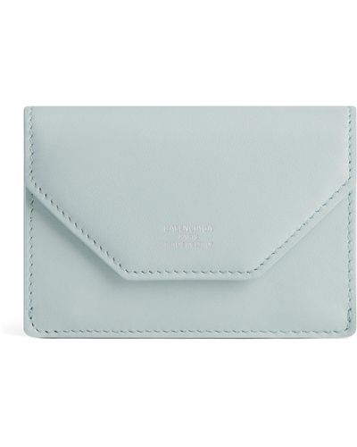 Balenciaga Mini Leather Envelope Wallet - Blue